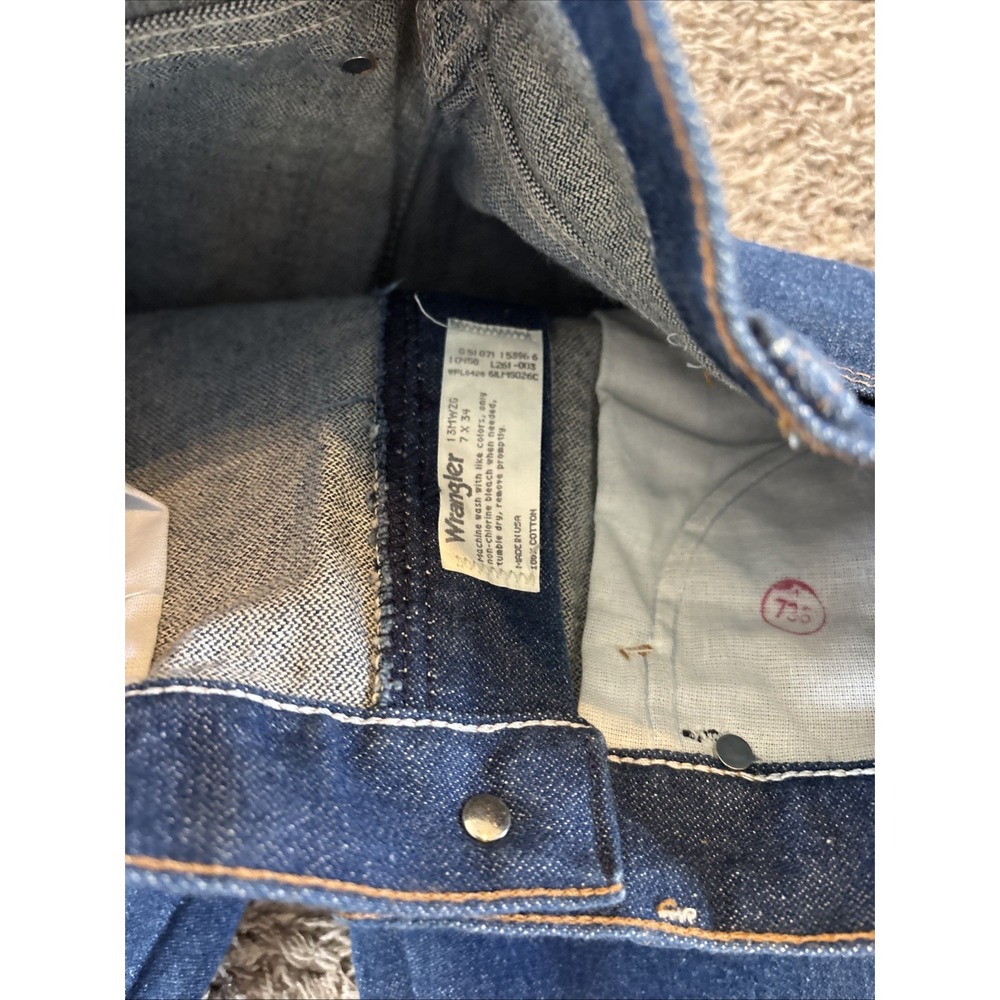 80s Vtg Wrangler Jeans Womens 7 26x34 Cowboy Cut 13MWZG Made In USA Fuzzy NWT - Picture 5 of 6